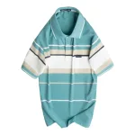 Áo Thun Sọc Nam Trung Niên Cổ Bẻ Có Túi Thun Cotton Cao Cấp (Có size 3x)