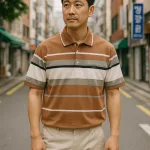 Áo Thun Sọc Nam Trung Niên Cổ Bẻ Có Túi Thun Cotton Cao Cấp (Có size 3x)