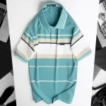 Áo Thun Sọc Nam Trung Niên Cổ Bẻ Có Túi Thun Cotton Cao Cấp (Có size 3x)