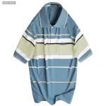 Áo Thun Sọc Nam Trung Niên Cổ Bẻ Có Túi Thun Cotton Cao Cấp (Có size 3x)
