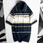 Áo Thun Sọc Nam Trung Niên Cổ Bẻ Có Túi Thun Cotton Cao Cấp (Có size 3x)