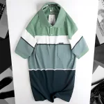 Áo Thun Sọc Nam Trung Niên Phối Màu Cổ Bẻ Có Túi Thun Cotton (Có size 3x)
