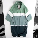 Áo Thun Sọc Nam Trung Niên Phối Màu Cổ Bẻ Có Túi Thun Cotton (Có size 3x)