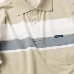 Áo Thun Sọc Nam Trung Niên Phối Sọc Màu Cổ Bẻ Có Túi Thun Cotton (Có size 3x)