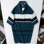 Áo Thun Sọc Nam Trung Niên Phối Sọc Màu Cổ Bẻ Có Túi Thun Cotton (Có size 3x)