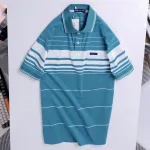 Áo Thun Sọc Nam Trung Niên Phối Sọc Nhuyễn Có Túi Thun Cotton (Có size 3x)