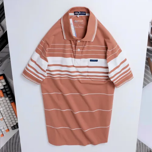 Áo Thun Sọc Nam Trung Niên Phối Sọc Nhuyễn Có Túi Thun Cotton (Có size 3x)