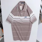 Áo Thun Sọc Nam Trung Niên Phối Sọc Nhuyễn Có Túi Thun Cotton (Có size 3x)
