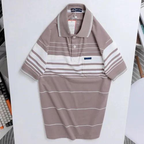 Áo Thun Sọc Nam Trung Niên Phối Sọc Nhuyễn Có Túi Thun Cotton (Có size 3x)