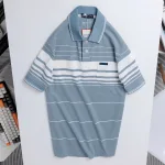 Áo Thun Sọc Nam Trung Niên Phối Sọc Nhuyễn Có Túi Thun Cotton (Có size 3x)