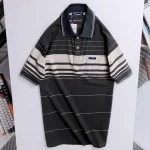 Áo Thun Sọc Nam Trung Niên Phối Sọc Nhuyễn Có Túi Thun Cotton (Có size 3x)