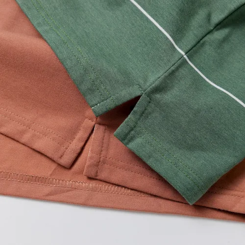 Áo Thun Sọc Nam Trung Niên Phối Sọc Nhuyễn Có Túi Thun Cotton (Có size 3x)