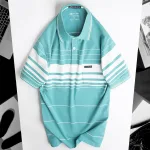 Áo Thun Sọc Nam Trung Niên Phối Sọc Nhuyễn Có Túi Thun Cotton (Có size 3x)