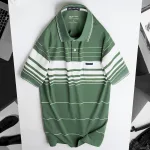 Áo Thun Sọc Nam Trung Niên Phối Sọc Nhuyễn Có Túi Thun Cotton (Có size 3x)