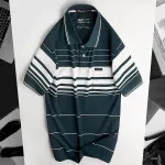 Áo Thun Sọc Nam Trung Niên Phối Sọc Nhuyễn Có Túi Thun Cotton (Có size 3x)