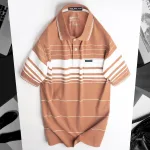 Áo Thun Sọc Nam Trung Niên Phối Sọc Nhuyễn Có Túi Thun Cotton (Có size 3x)