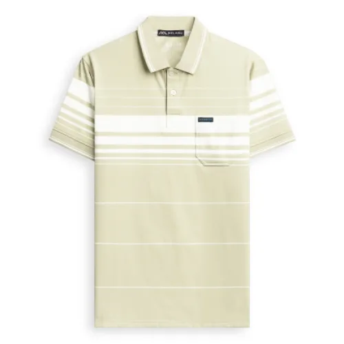 Áo Thun Sọc Nam Trung Niên Phối Sọc Nhuyễn Có Túi Thun Cotton (Có size 3x)