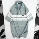 Áo Thun Sọc Nam Trung Niên Phối Sọc Nhuyễn Có Túi Thun Cotton (Có size 3x)