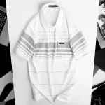 Áo Thun Sọc Nam Trung Niên Phối Sọc Nhuyễn Có Túi Thun Cotton (Có size 3x)