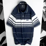 Áo Thun Sọc Nam Trung Niên Phối Sọc Nhuyễn Có Túi Thun Cotton (Có size 3x)