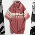 Áo Thun Sọc Nam Trung Niên Phối Sọc Nhuyễn Có Túi Thun Cotton (Có size 3x)