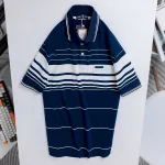 Áo Thun Sọc Nam Trung Niên Phối Sọc Nhuyễn Có Túi Thun Cotton (Có size 3x)