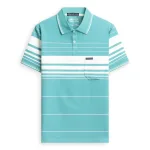 Áo Thun Sọc Nam Trung Niên Phối Sọc Nhuyễn Có Túi Thun Cotton (Có size 3x)