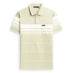 Áo Thun Sọc Nam Trung Niên Phối Sọc Nhuyễn Có Túi Thun Cotton (Có size 3x)