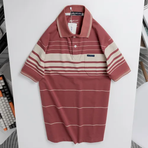 Áo Thun Sọc Nam Trung Niên Phối Sọc Nhuyễn Có Túi Thun Cotton (Có size 3x)
