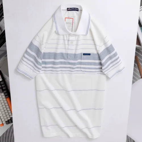 Áo Thun Sọc Nam Trung Niên Phối Sọc Nhuyễn Có Túi Thun Cotton (Có size 3x)