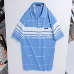Áo Thun Sọc Nam Trung Niên Phối Sọc Nhuyễn Có Túi Thun Cotton (Có size 3x)