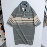 Áo Thun Sọc Nam Trung Niên Phối Sọc Nhuyễn Có Túi Thun Cotton (Có size 3x)