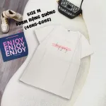 Áo thun thái nữ cổ tròn form giấu quần in chữ keep going