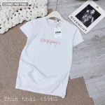 Áo thun thái nữ cổ tròn form giấu quần in chữ keep going