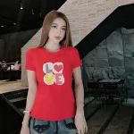 Áo thun thái nữ cổ tròn in chữ LOVE
