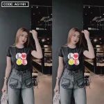 Áo thun thái nữ cổ tròn in chữ LOVE