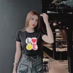 Áo thun thái nữ cổ tròn in chữ LOVE