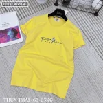 Áo thun thái nữ cổ tròn in chữ postive form suông vừa