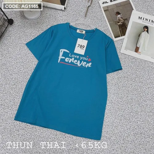 Áo thun thái nữ form suông rộng in chữ forever