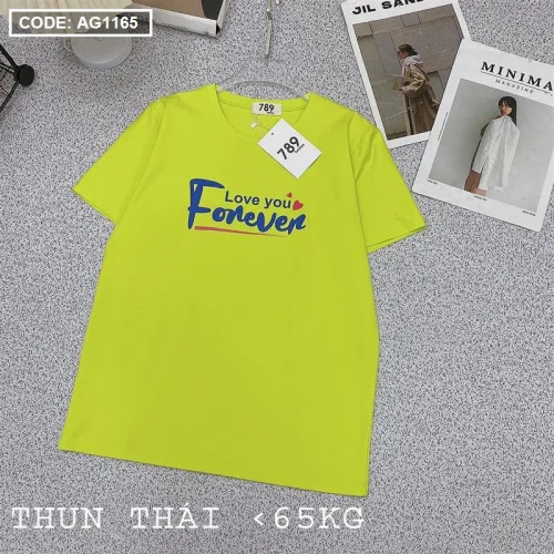 Áo thun thái nữ form suông rộng in chữ forever