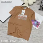 Áo thun thái nữ form rộng in chữ American