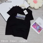 Áo thun thái nữ form rộng in chữ American