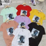 Áo thun thái nữ form suông vừa in hình 3D