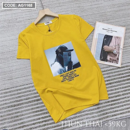 Áo thun thái nữ form suông vừa in hình 3D