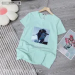 Áo thun thái nữ form suông vừa in hình 3D