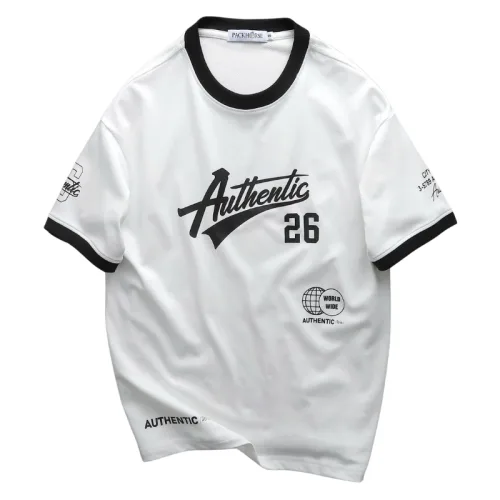 Áo Thun Unisex Cổ Tròn Form Rộng In Authenlic 26 - Áo Thun Nam Nữ Thể Thao (Size 50-95kg)