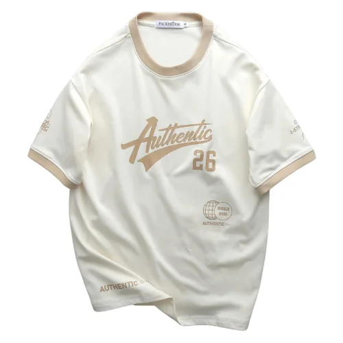 Áo Thun Unisex Cổ Tròn Form Rộng In Authenlic 26 - Áo Thun Nam Nữ Thể Thao (Size 50-95kg)