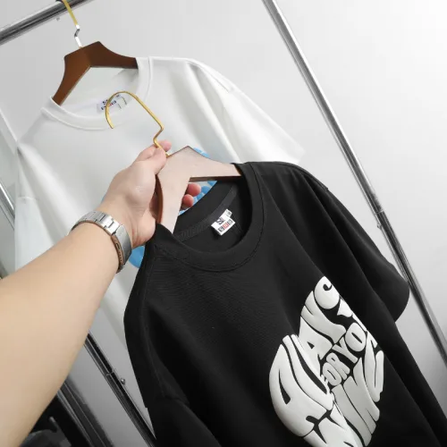 Áo Thun Unisex Cổ Tròn In Chữ Hình Trái Tim Trước Áo Size 40-80kg