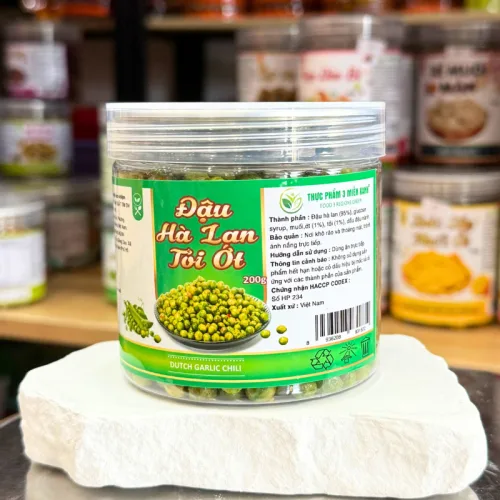 Đậu Hà Lan Tỏi Ớt Mini Thơm Ngon 200g - Hộp Pet