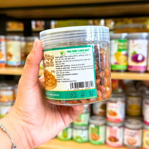 Đậu Phộng Rang Tỏi Ớt Mini 200g - Hộp Pet